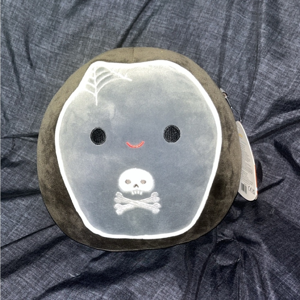NWT Squishmallow 8” inch Alva RIP Halloween Tombstone Headstone Soft Plush